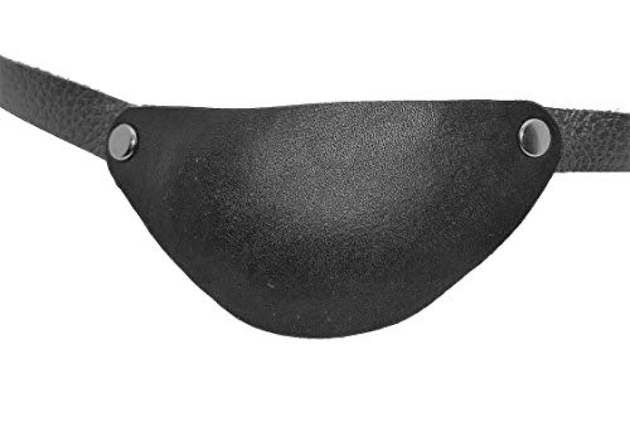 Handmade Slim Black or Brown Real Leather Eye Patch. Suitable for ...