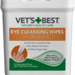 Vet’s Best Eye Cleansing Wipes for Dogs – Tear Stain Remover for Dogs – Easy to Use and Paraben Free – Aloe Vera & Witch Hazel – 50 Count