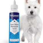 Petpost | Tear Stain Remover for Dogs – Best Natural Eye Treatment for White Fur – Soothing Coconut Oil – Maltese, Shih Tzu, Chihuahua Angels Approved – Chemical and Bleach Free – 8 Oz.