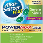 ALKA-SELTZER PLUS Maximum Strength PowerMax Allergy and Cough Medicine, Liquid Gels for Adults with Pain Reliever, Fever Reducer, Cough Suppressant, Antihistamine, Nasal Decongestant, 24 Count