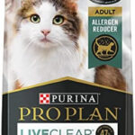 Purina Pro Plan Allergen Reducing, High Protein Cat Food, LIVECLEAR Salmon and Rice Formula – 3.5 lb. Bag