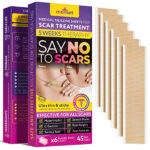 Silicone Scar Sheets – Effective Scar Treatment for Surgical Scars, C-Section, Acne Scar Removal, Deep Stretch Mark Removal, Keloid Bump Removal – Pack of 6 Reusable Silicone Sheets for Scar