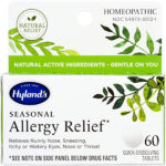 Allergy Pills by Hyland’s, Non Drowsy Seasonal Allergy Relief, Safe and Natural for Indoor & Outdoor Allergies, 60 Quick Dissolving Tablets