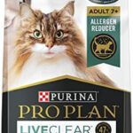 Purina Pro Plan Allergen Reducing Senior Cat Food, LIVECLEAR Adult 7+ Prime Plus Chicken and Rice Formula – 3.2 lb. Bag