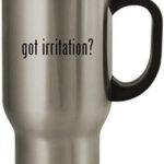 Knick Knack Gifts got irritation? – 14oz Stainless Steel Travel Mug, Silver