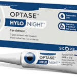 Optase HYLO Night Dry Eye Ointment – Nighttime Eye Gel for Dry Eyes – Preservative Free Eye Ointment for Dry Eyes at Night – Soothing P.M. Lubricant for Dry Eye, Blepharitis, and Stye Relief – .18 oz