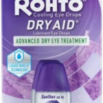 Rohto DryAid Eye Relief Lubricant Eye Drops, Twin Pack, Dry Eye Relief, 0.34 Fl Oz