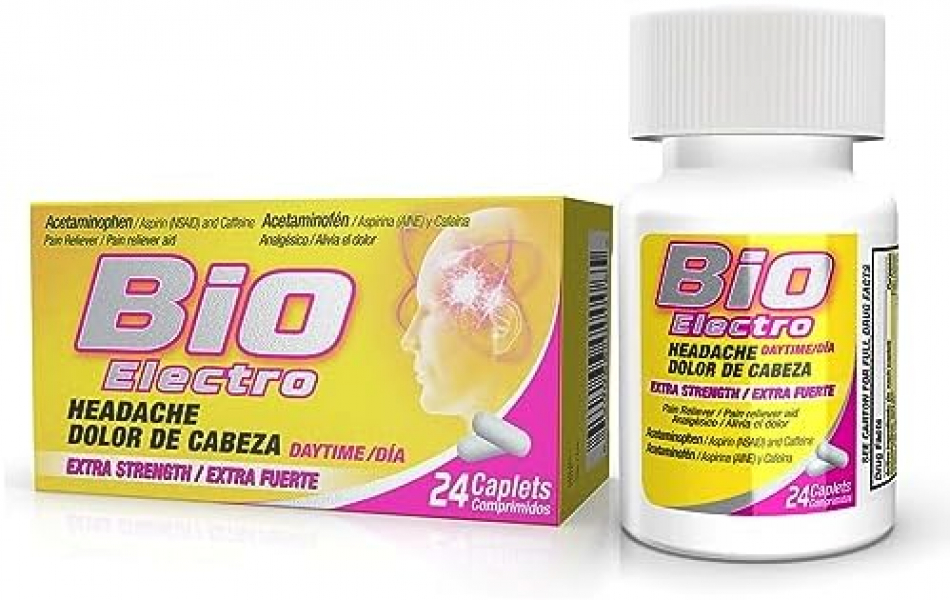 Extra Strength Pain & Headache Reliever Tablets Aspirin, & Caffeine, 24