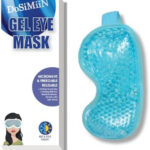 Cold & Hot Eye Mask Gel Bead Mask for Dry Eyes, Dark Circles, Stress Relief, Migraines, Eye Ice Pack, Reusable, Compress Mask, Convenient Storage Bga (Eye Mask Blue)