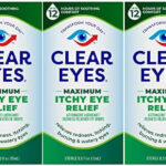 Clear Eyes Maximum Itchy Eye Relief Eye Drops, 0.5 Fl Oz (Pack of 3)
