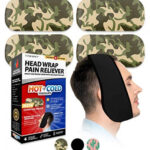 Hawwwy Head Wrap Pain Reliever (1 Wrap, 4 Reusable Hot Cold Gel Packs) Perfect for Wisdom Teeth Tooth TMJ Splint Face Chin Head Oral Surgery Headaches Migranes Jaw Dental Relief Heating Pad Ice Pack