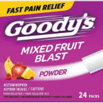 Goody’s Pain Relief Powders, Extra Strength Headache Powder Mixed Fruit Blast, 24 ct (Pack of 1)