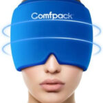 Migraine Headache Relief Cap, Hot & Cold Compression Gel Head Wrap Ice Pack Mask, Migraine Tension & Stress Relief Hat, No Seams Around Ears, Stay Cold Longer