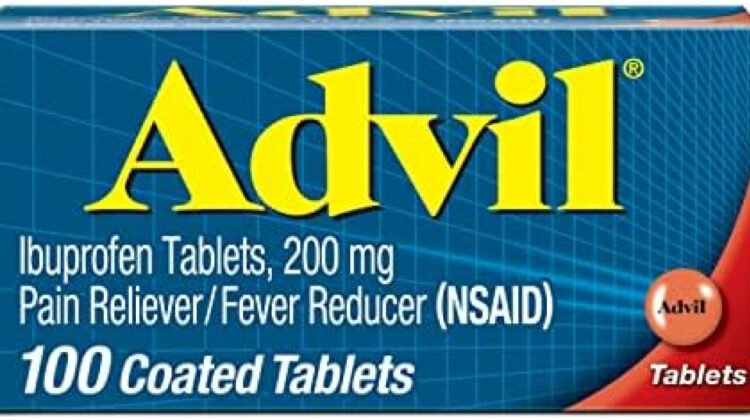 Advil Pain Reliever and Fever Reducer, Pain Relief Medicine with Ibuprofen 200mg for Headache, Backache, Menstrual Pain and Joint Pain Relief – 100 Coated Tablets