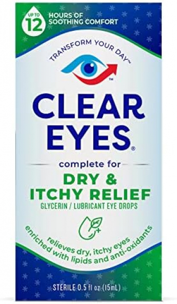 Clear Eyes Dry & Itchy Eye Relief Eye Drops, 0.5 Fl Oz