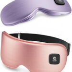 Heated Eye Mask – Cordless Eye Mask for Dry Eyes, Eye Relief, Improved Sleep, Washable Eye Heating pad for Travel and with Replaceable Shell (Rose Pink)